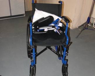 Blue mobility chair