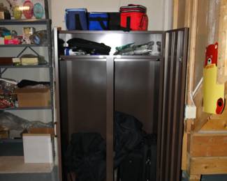 Metal storage closet