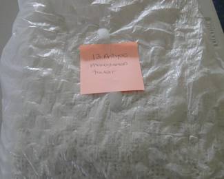 13 antique monogramed towels