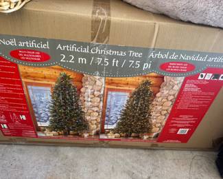 7 1/2 foot Christmas tree three pieces together