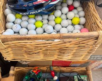 Huge bin of golf balls