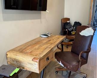 Wonderfully handmade wood desk chairs already sold