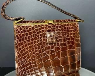 Vintage mid century Lucille de Paris alligator purse