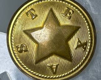 Antique Circa 1880 Texas Calvary Coat Button