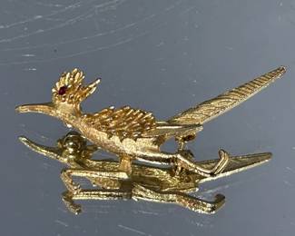 Vintage Hobe Roadrunner Brooch