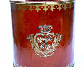 Vintage Chinese Lacquer Admiral Tea Caddy