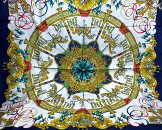 Hermès Luna Park Silk Scarf