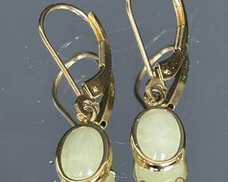 14k gold drop earrings from Mexico 