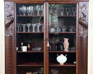 Antique circa Edwardian era Mahogany China Display Cabinet