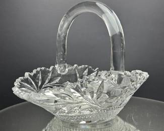 American Brilliant Cut Glass Basket