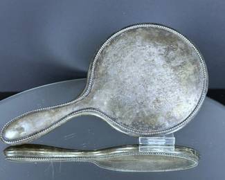 Antique Sterling Silver Hand Mirror