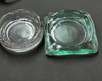 VIntage Large Glass Ashtrays