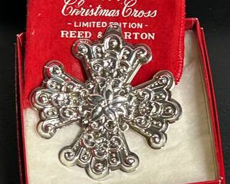 Reed & Barton Sterling 1974 Christmas Cross - Spot Priced
