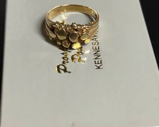 Solid Gold Nugget Ring - Spot Priced