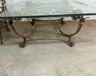 MCM Metal and Glass Coffee Table