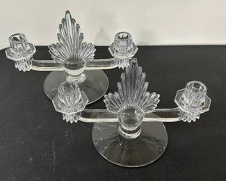 Fostoria Glass Candlestick Holders