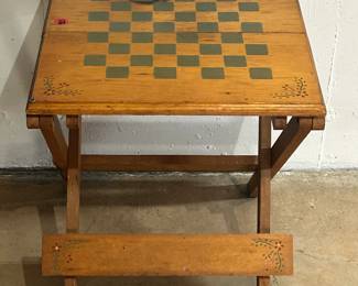 Vintage Wood Game Table