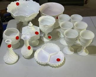 Great Selection of Milk Glass Pieces