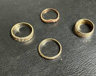 14K Gold and 18K Gold Solid Bands - Spot Priced