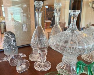 CRYSTAL DECANTERS AND MOORE
