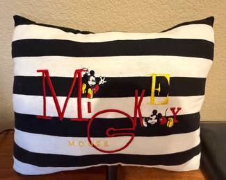 EMBROIDERED MICKEY MOUSE PILLOW