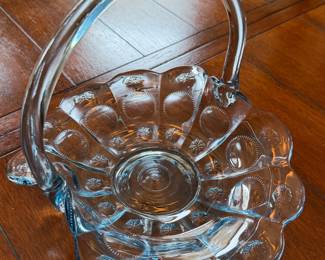 FENTON SATIN BLUE BASKET