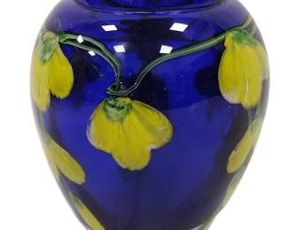 Heavy art glass vase