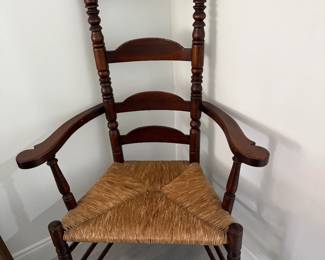 Antique Ladder back chair with arms
