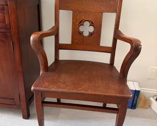 Antique wood armchair. Two available