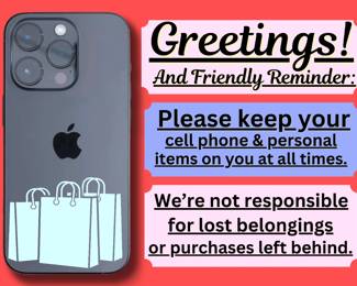 Dont forget your items