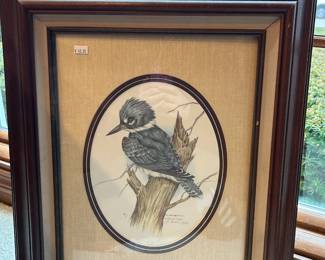 Framed Bird Art 