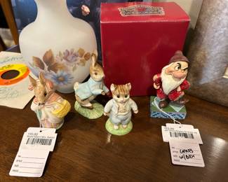 Jim Shore/Disney Grumpy Jig, Royal Albert Mrs Rabbit 