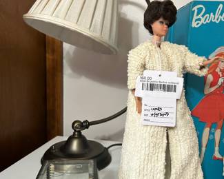 1958 Brunette Barbie w/ Stand, Desk Lamp 