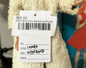 1958 Brunette Barbie w/ Stand 