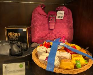 Coach Soho Handbag, Nikon Camera 