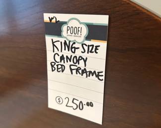 King-Size Canopy Bed Frame 