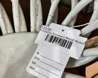 Eucalyptus Stoneware Biscuit Basket