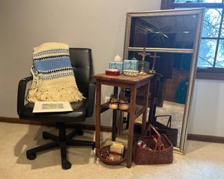 Mirror, Office Chair, Side Table 