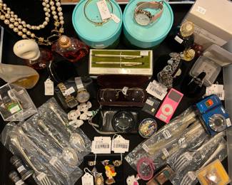 (BL) 14k Stone Ring, (BL) 14k Engraved Ring, Silverware