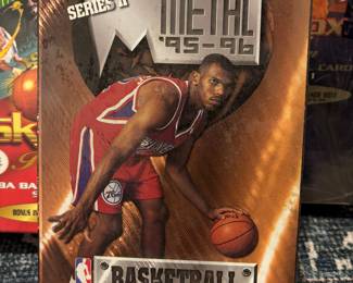 1995-96 Fleer Metal Basketball Cards Series 2 Retail Box Sealed Bonus Edition! Wowza!! These don’t pop up everyday. This sealed box of basketball cards is like a unicorn in a field of donkeys. It’s gonna be someone’s lucky day. 