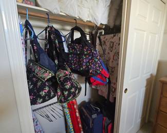 Vera Bradley, bed pillows, suitcases galore! 