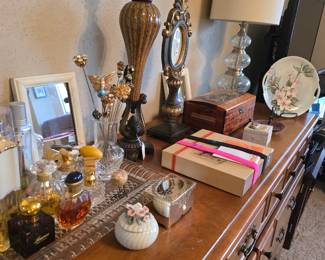 perfumes, vintage/antique bottle collection, lamps and more!