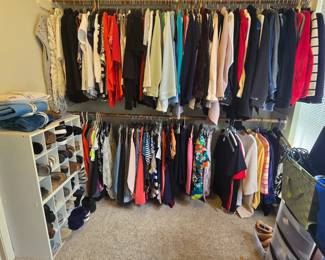 Full closets - clothes & shoes