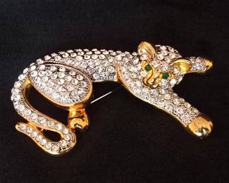 Large 4" Rhinestone Broach 