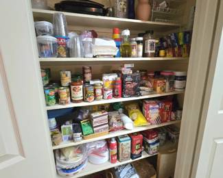 The pantry is overflowing with useful items