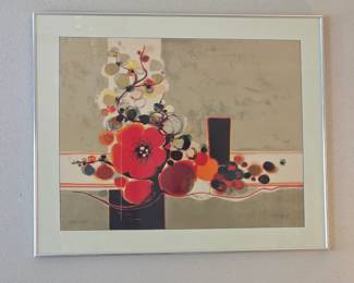 "Le Vase Noir" limited edition lithograph by Frederic Menguy #254 of 260