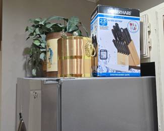 kitchen items, cutlery, knife set, vintage ice buckets and more!