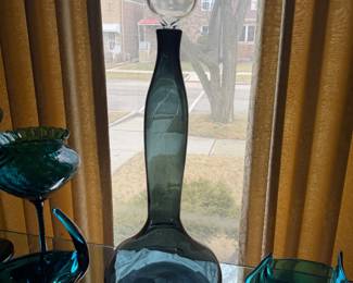 Smokey Grey Genie Bottle with stopper