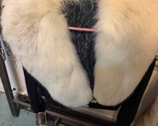 Bernard Altman Cashmere Sweater with Fox Collar