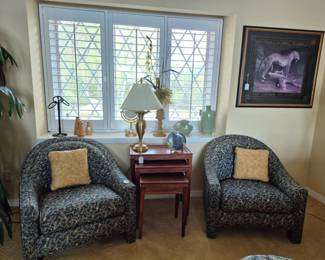 Artifical Tree , Nesting Tables , Sitting chairs